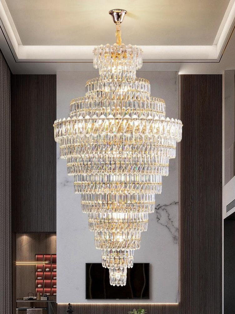 Gold Staircase Crystal Chandelier CL2408