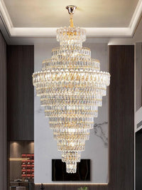Gold Staircase Crystal Chandelier CL2408