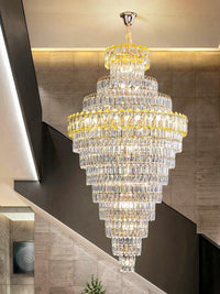 Gold Staircase Crystal Chandelier CL2408