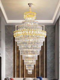 Gold Staircase Crystal Chandelier CL2408