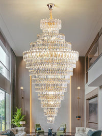 Gold Staircase Crystal Chandelier CL2408
