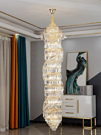 Gold Staircase Crystal Chandelier CL2409
