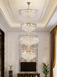 Gold Staircase Crystal Chandelier CL2411