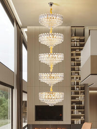 Gold Staircase Crystal Chandelier CL2411