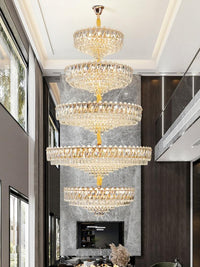 Gold Staircase Crystal Chandelier CL2413