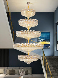 Gold Staircase Crystal Chandelier CL2413