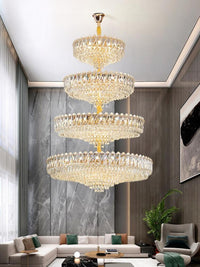 Gold Staircase Crystal Chandelier CL2413