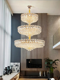 Gold Staircase Crystal Chandelier CL2413