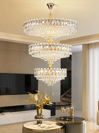 Gold Staircase Crystal Chandelier CL2414