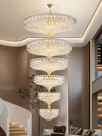 Gold Staircase Crystal Chandelier CL2414