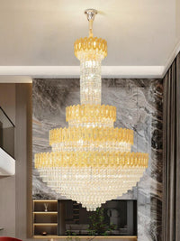 Gold Staircase Crystal Chandelier CL2415