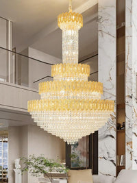 Gold Staircase Crystal Chandelier CL2415