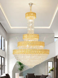 Gold Staircase Crystal Chandelier CL2415
