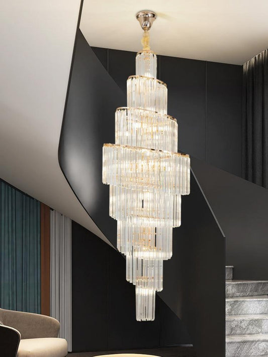 Gold Staircase Crystal Chandelier CL2416