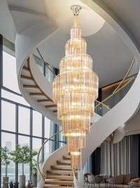 Gold Staircase Crystal Chandelier CL2416
