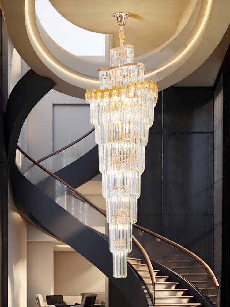 Gold Staircase Crystal Chandelier CL2417