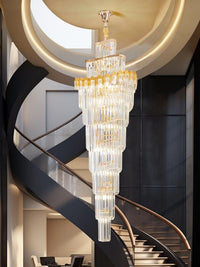 Gold Staircase Crystal Chandelier CL2417