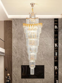 Gold Staircase Crystal Chandelier CL2417
