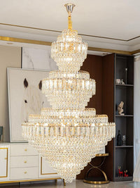 Gold Staircase Crystal Chandelier CL2418