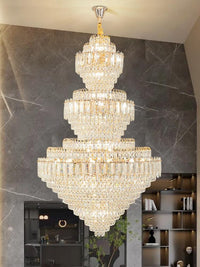 Gold Staircase Crystal Chandelier CL2418