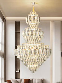 Gold Staircase Crystal Chandelier CL2418