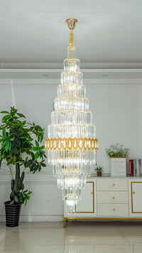 Gold Staircase Crystal Chandelier CL2422