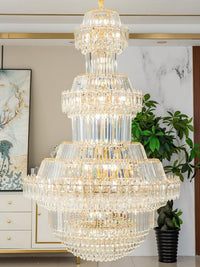 Gold Staircase Crystal Chandelier CL2423
