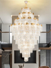 Gold Staircase Crystal Chandelier CL2424