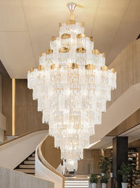 Gold Staircase Crystal Chandelier CL2424