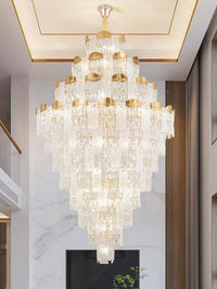 Gold Staircase Crystal Chandelier CL2424
