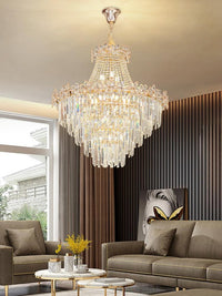 Gold Staircase Crystal Chandelier CL2426
