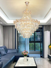 Gold Staircase Crystal Chandelier CL2426