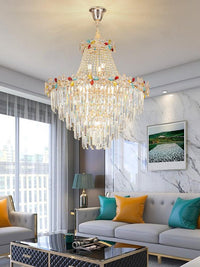 Gold Staircase Crystal Chandelier CL2426