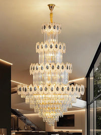 Gold Staircase Crystal Chandelier CL2501