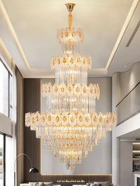 Gold Staircase Crystal Chandelier CL2501