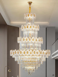 Gold Staircase Crystal Chandelier CL2501