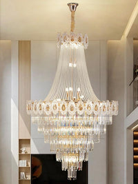 Gold Staircase Crystal Chandelier CL2502