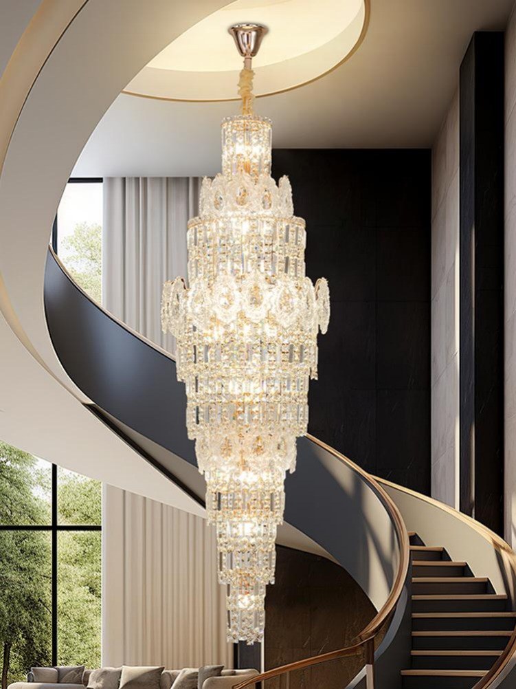 Gold Staircase Crystal Chandelier CL2503