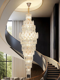 Gold Staircase Crystal Chandelier CL2503