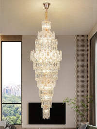 Gold Staircase Crystal Chandelier CL2503