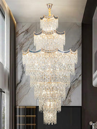 Gold Staircase Crystal Chandelier CL2504