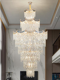 Gold Staircase Crystal Chandelier CL2504