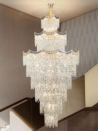 Gold Staircase Crystal Chandelier CL2504