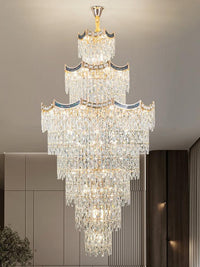 Gold Staircase Crystal Chandelier CL2504
