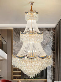 Gold Staircase Crystal Chandelier CL2505