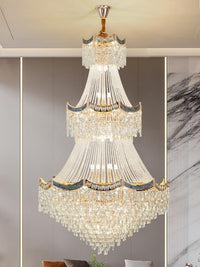Gold Staircase Crystal Chandelier CL2505