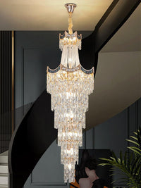 Gold Staircase Crystal Chandelier CL2506