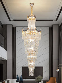 Gold Staircase Crystal Chandelier CL2506