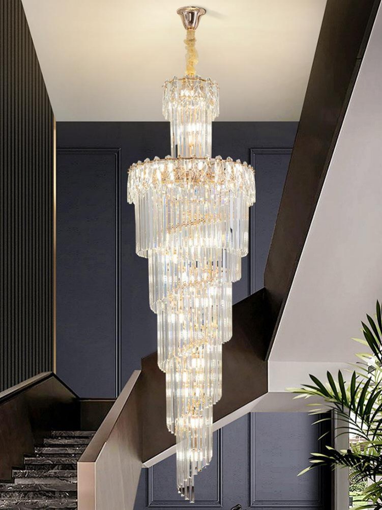 Gold Staircase Crystal Chandelier CL2508