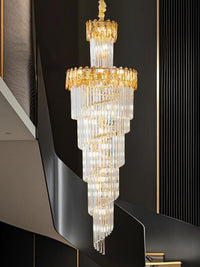 Gold Staircase Crystal Chandelier CL2508